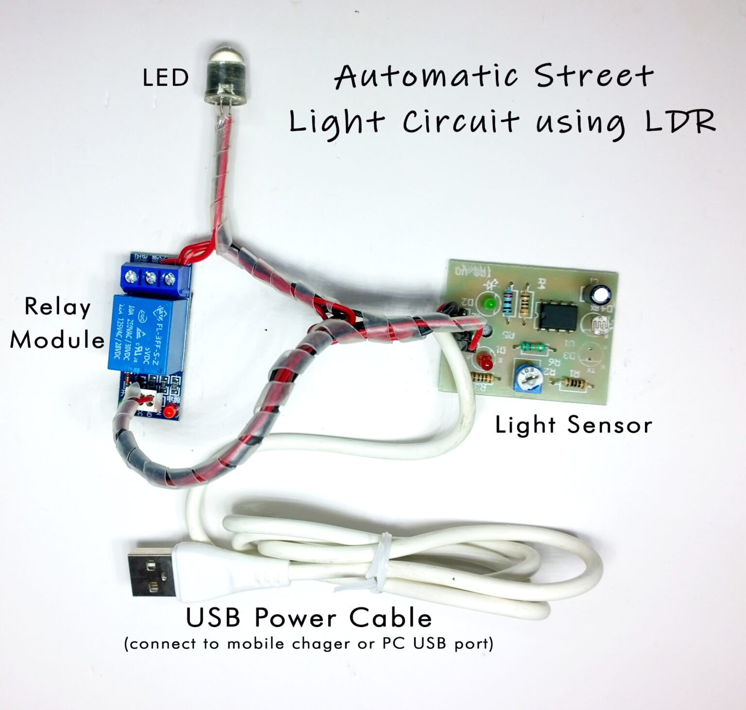 Ldr Street Light Circuit Diagram